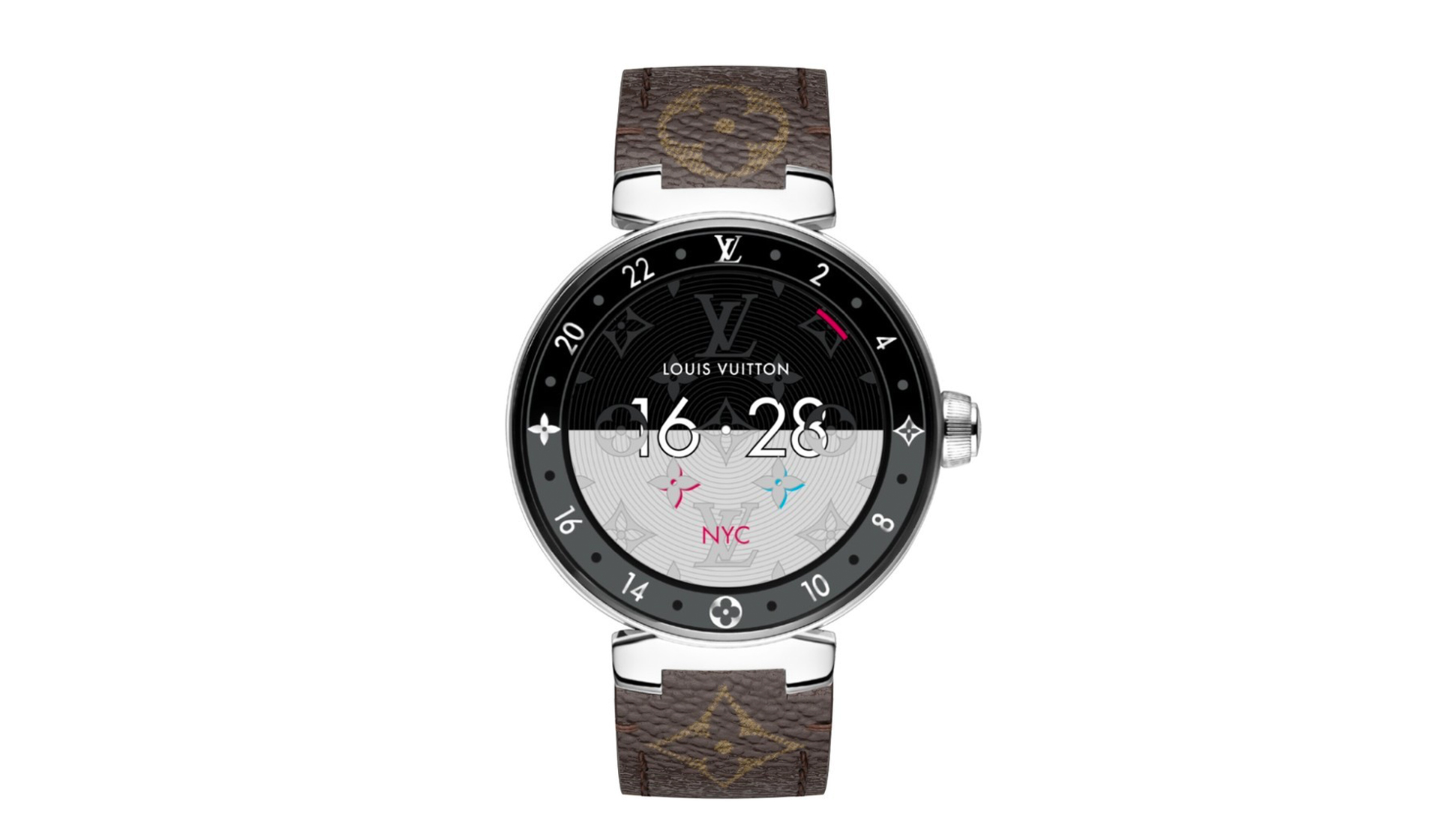 Tambour Monogram Rubber Strap - Connected Watches