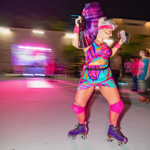 Roller Skate Party at Marta Minujin’s Dreamscape